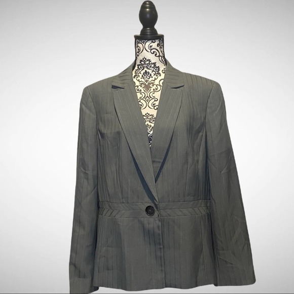 Le Suit NWT Gray Single Button Blazer sz 18 - Picture 3 of 9